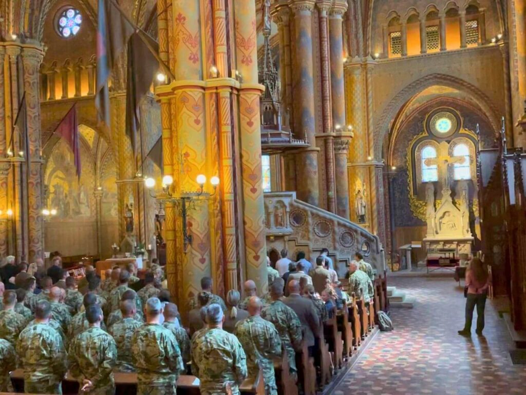 Military Mass at Matthias Church in Budapest