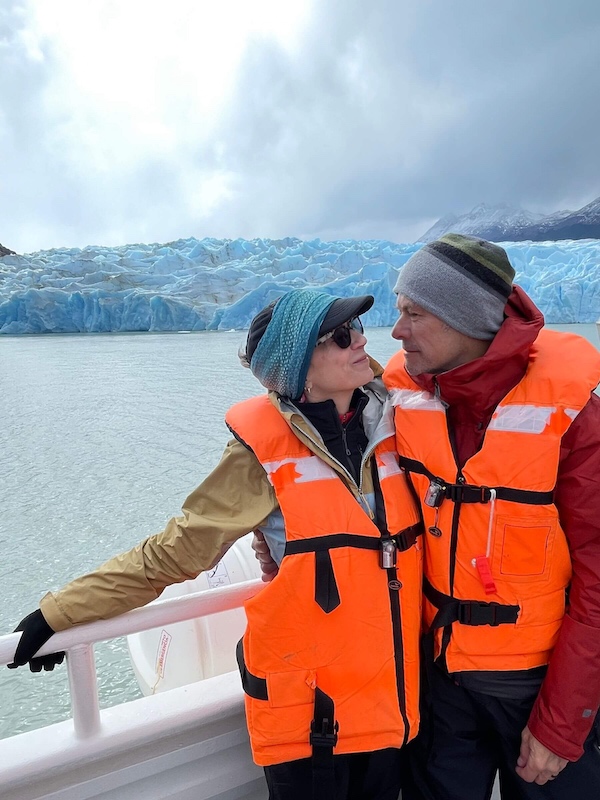 Enjoying the Grey Glacier cruise in Torres del Paine