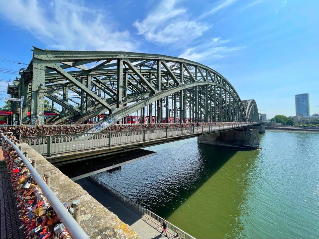 The locks of Hohenzollern Bridge in Cologne