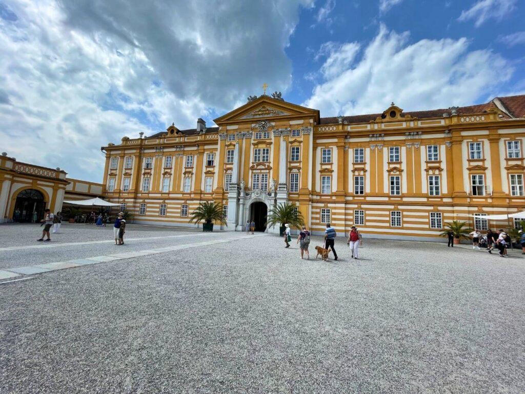 Entrance to Melk Abbey in Austria